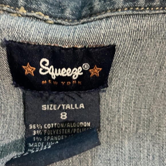 Squeeze size 8 Denim one piece romper - Picture 2 of 5